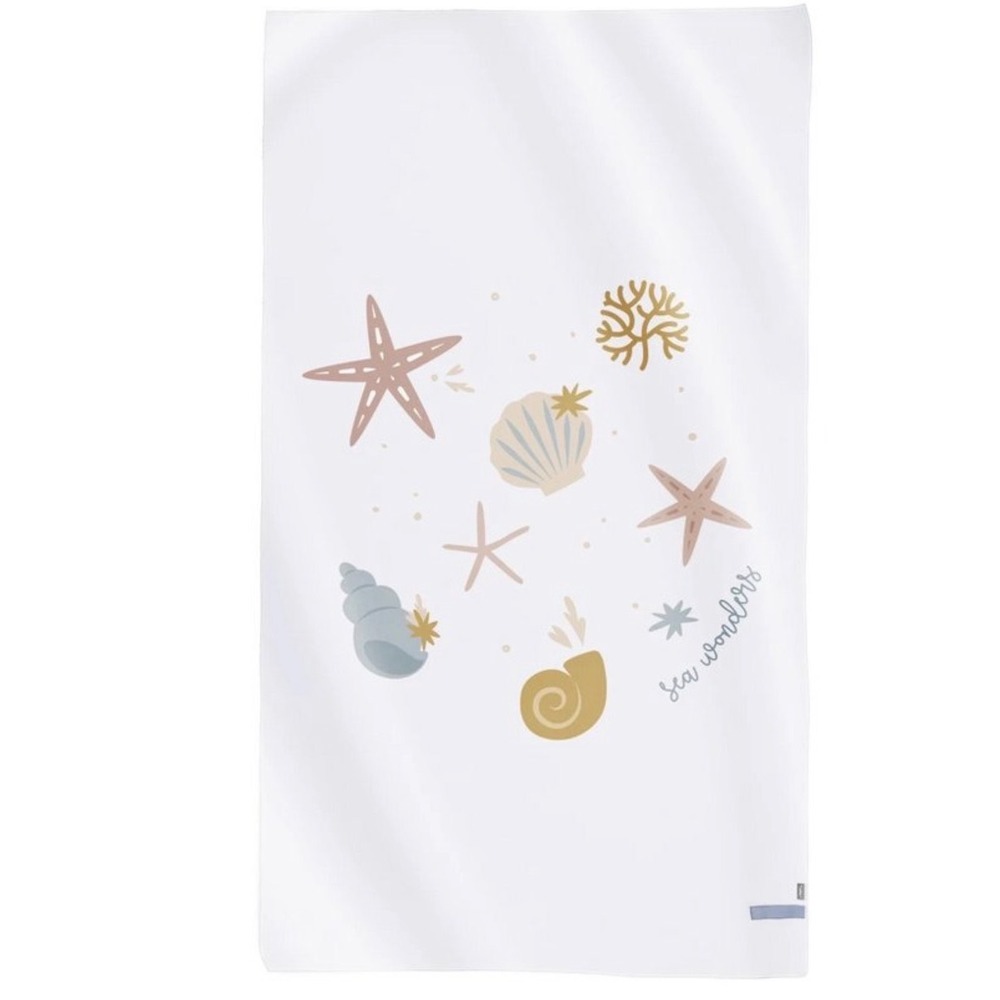 Saro Summer Line Kids Microfiber Beach Towel Sea Wonders Starfish White 6430 NWT